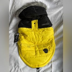 Dog coat - yellow- NEW- TRUE NORTH PARKA Canada Pooch
